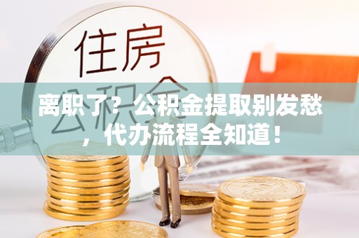 江陵离职了？公积金提取别发愁，代办流程全知道！